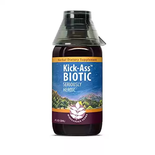 WishGarden Herbs Kick-Ass Biotic Immune Hero - Plant-Based Herbal Biotic Formula with Usnea Lichen, Hops, Echinacea & Goldenseal, Supports Healthy Immune, Respiratory & Lymph System Function, ...