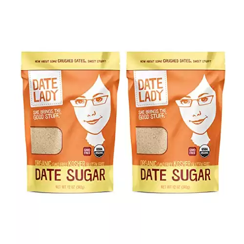 Organic Date Sugar, 1.5 lb | 100% Whole Food | Vegan, Paleo, Gluten-free & Kosher | 100% Ground Dates | Sugar Substitute and Alternative Sweetener for Baking | Contains Fiber from the Date (2 Bags...