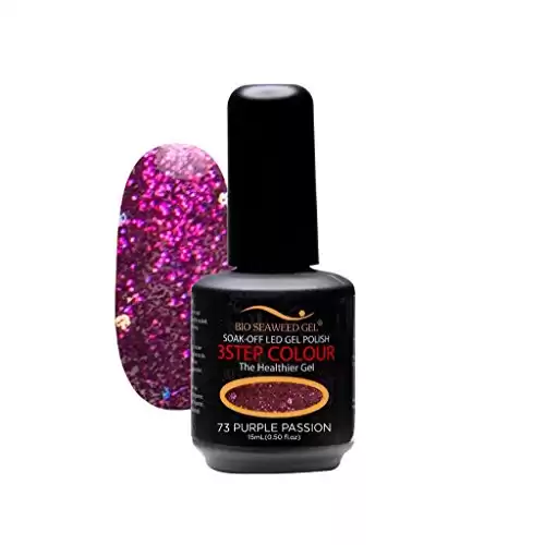 Bio SeaWeed Gel 3STEP COLOUR UV/LED Gel Polish 73 Purple Passion 15ml