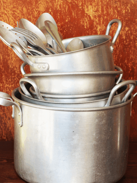 A stack of Aluminum Pans
