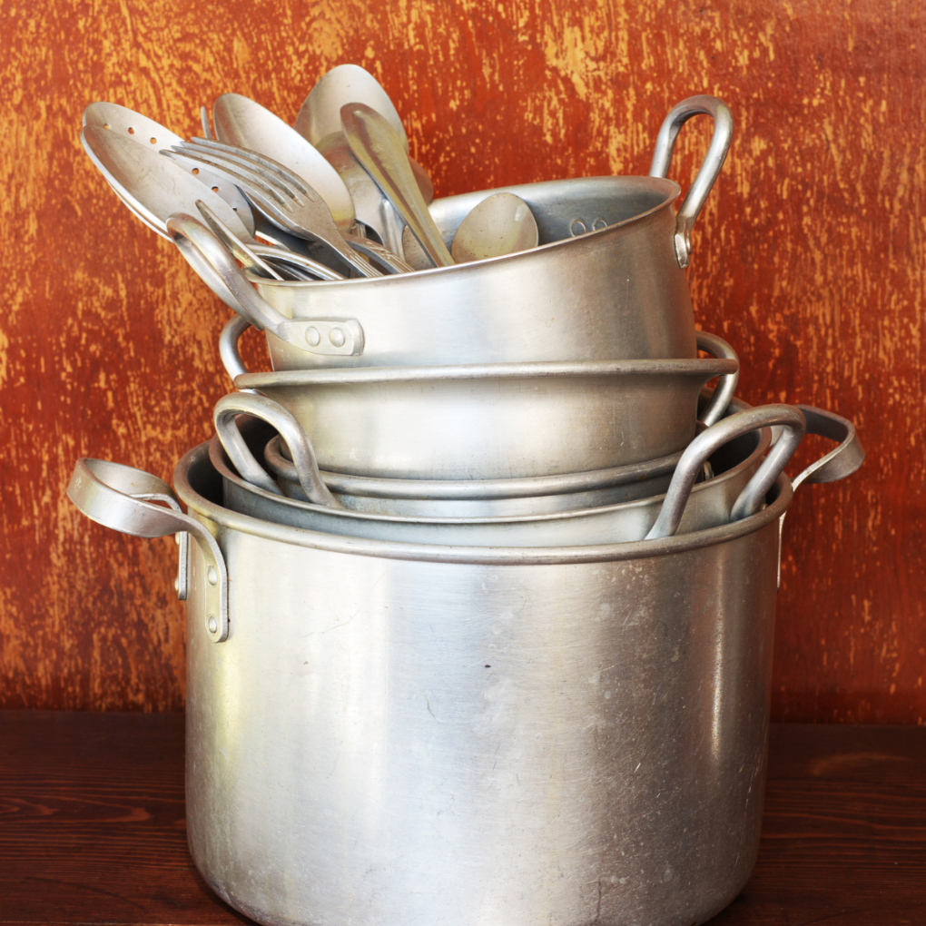 A stack of Aluminum Pans