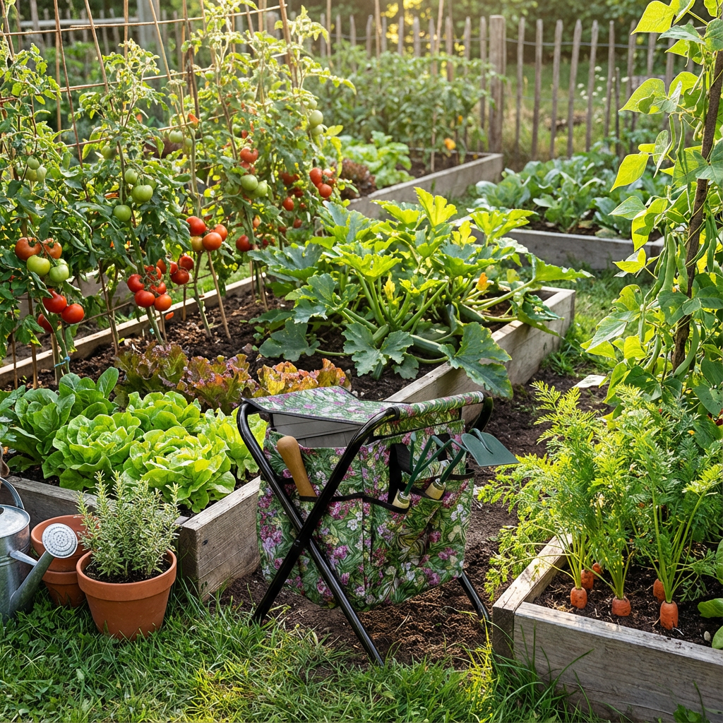 Valentines Day Gift Ideas Blooming Floral Gardener's Tool Seat