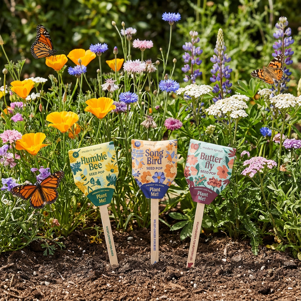 Valentines Day Gift Ideas Pollinator Seed Pops (Set of 3)