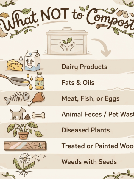 List of items that you should not compost.