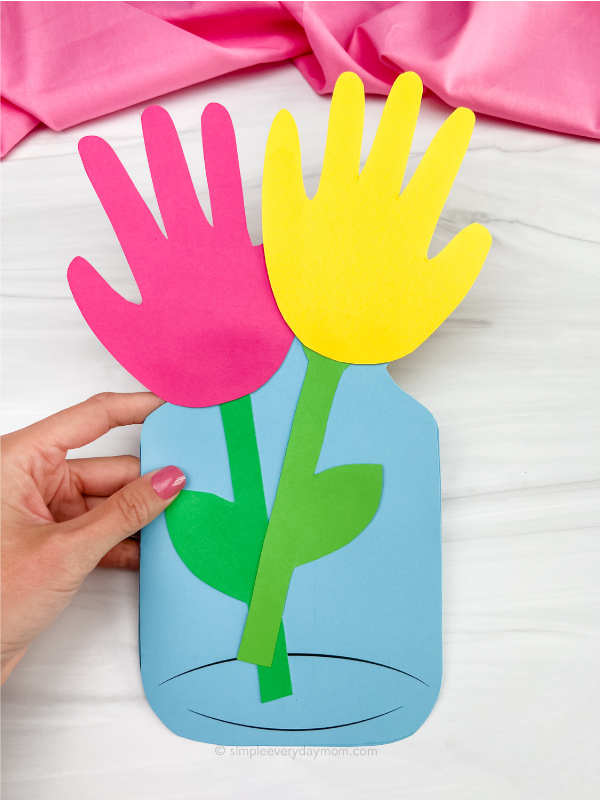 mothers day card Handprint Flowers
