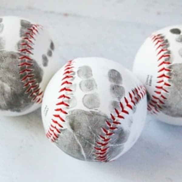 Father's Day crafts Handprint Baseball
