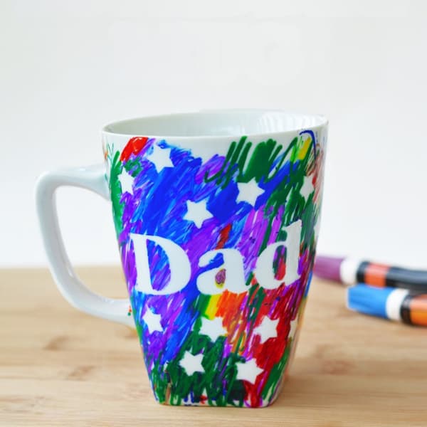 Father's Day crafts scribble mug