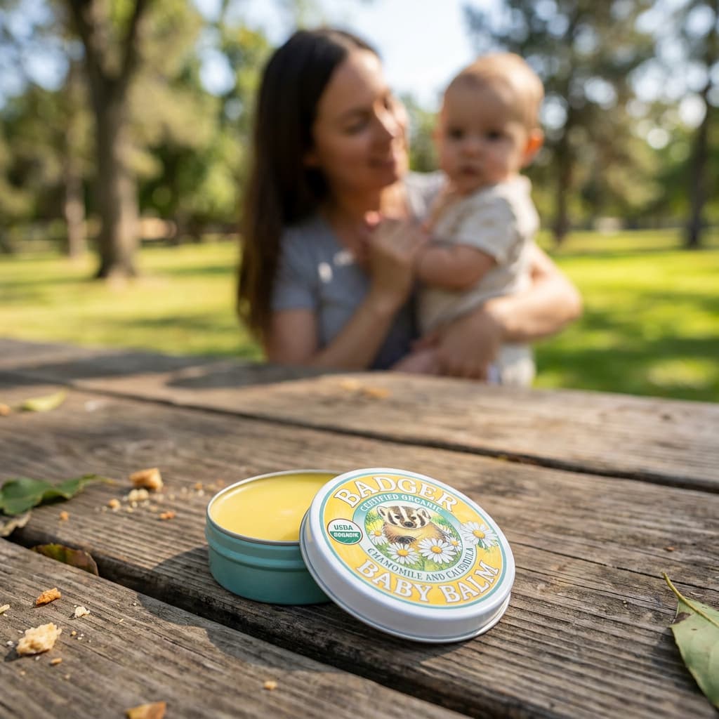 Badger Baby Sunscreen Cream in aluminum tin