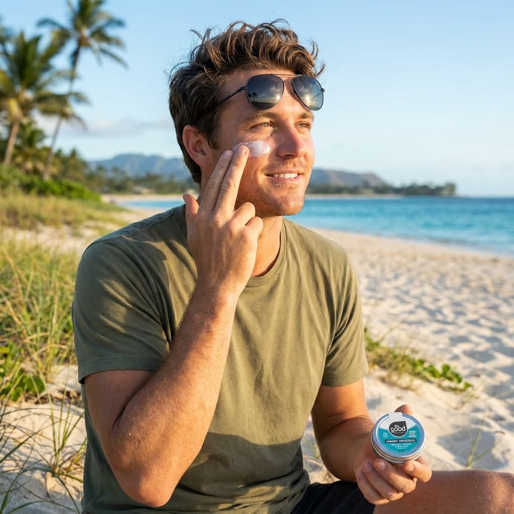 All Good Sunscreen Butter mineral SPF in aluminum tin