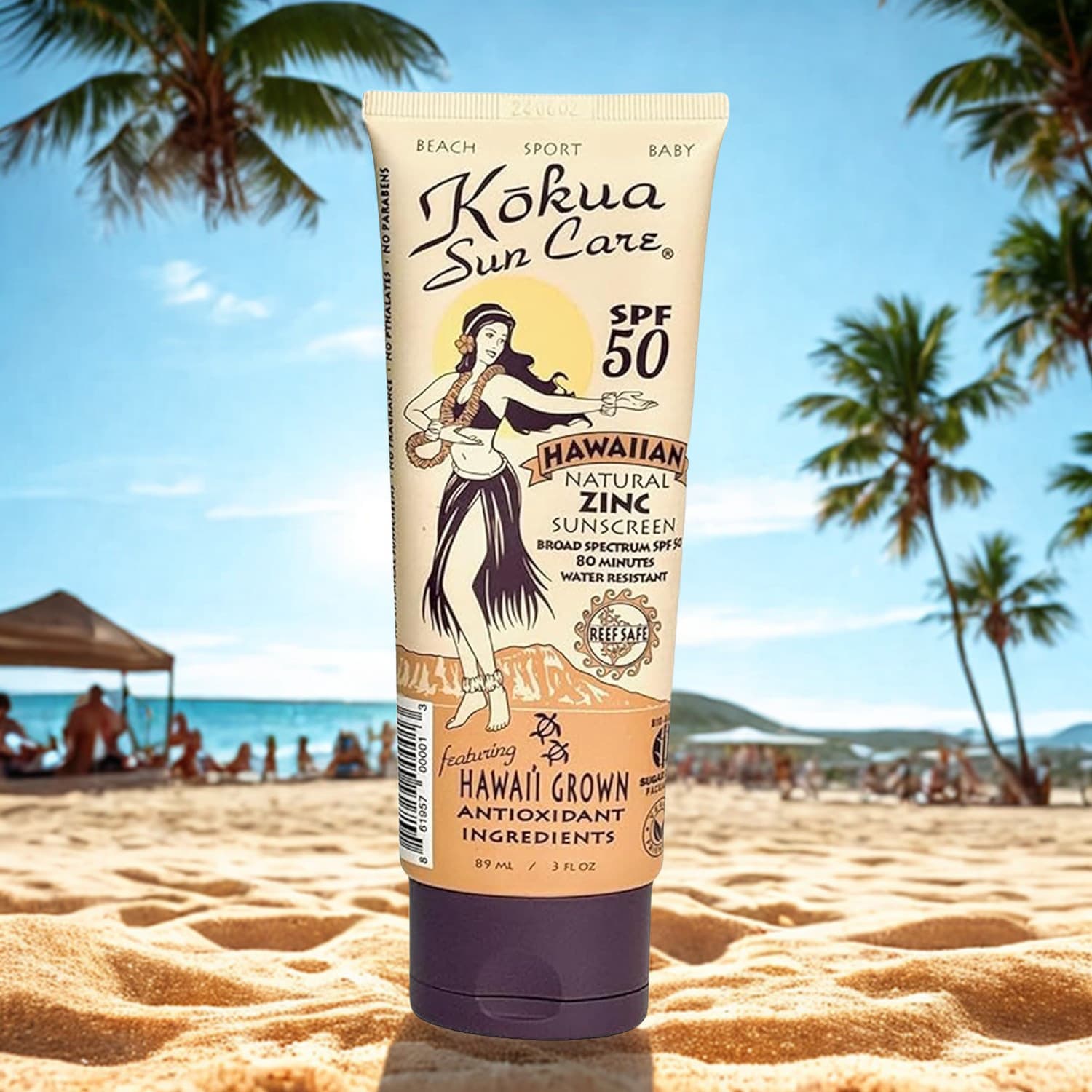 Kokua Sun Care Hawaiian Natural Zinc Sunscreen SPF 50