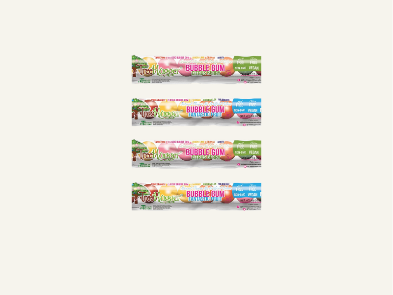Tree Hugger plastic-free bubble gum and mini sticks made with real Mayan Rainforest chicle