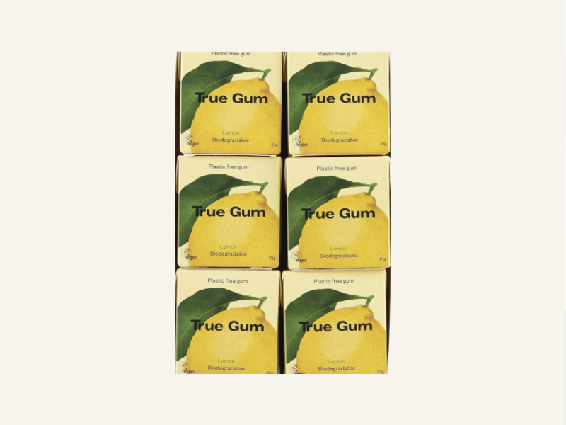 True Gum Danish plastic-free chewing gum, made in Copenhagen with multiple flavors