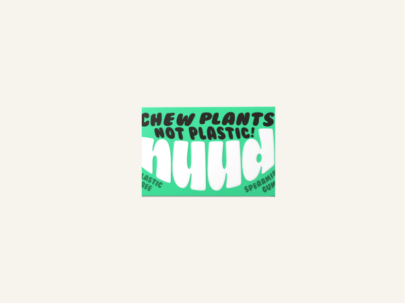 Nuud UK plastic-free chewing gum in cardboard packaging