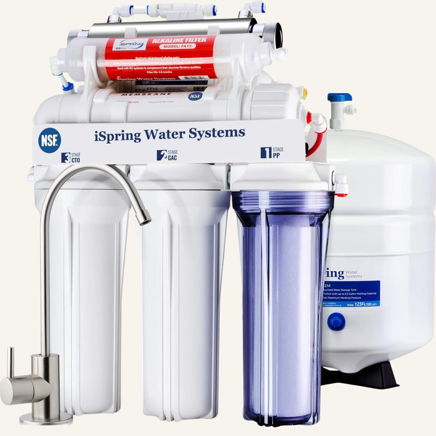 iSpring RCC7AK UV reverse osmosis system for well water
