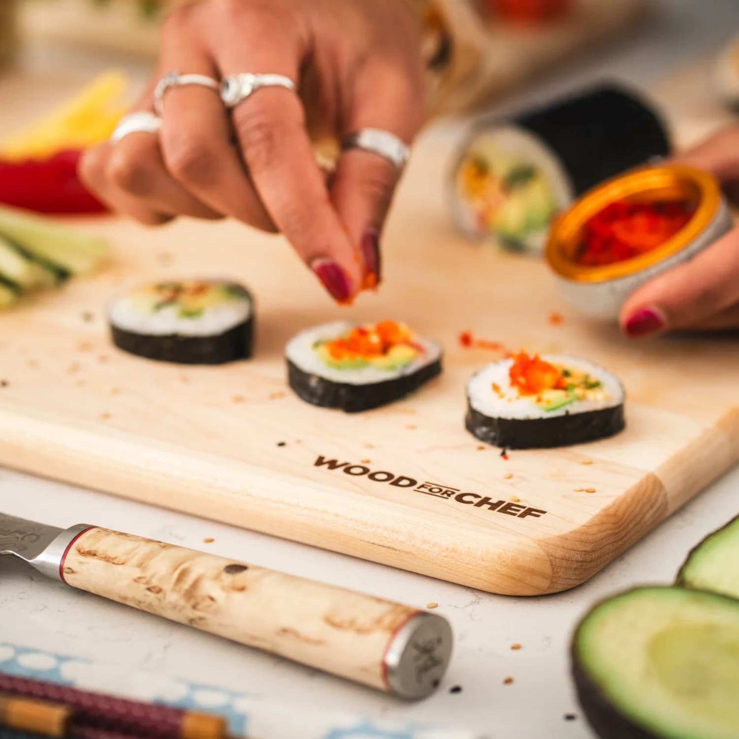 WoodForChef Mizu Minimalist FSC maple non-toxic cutting board set