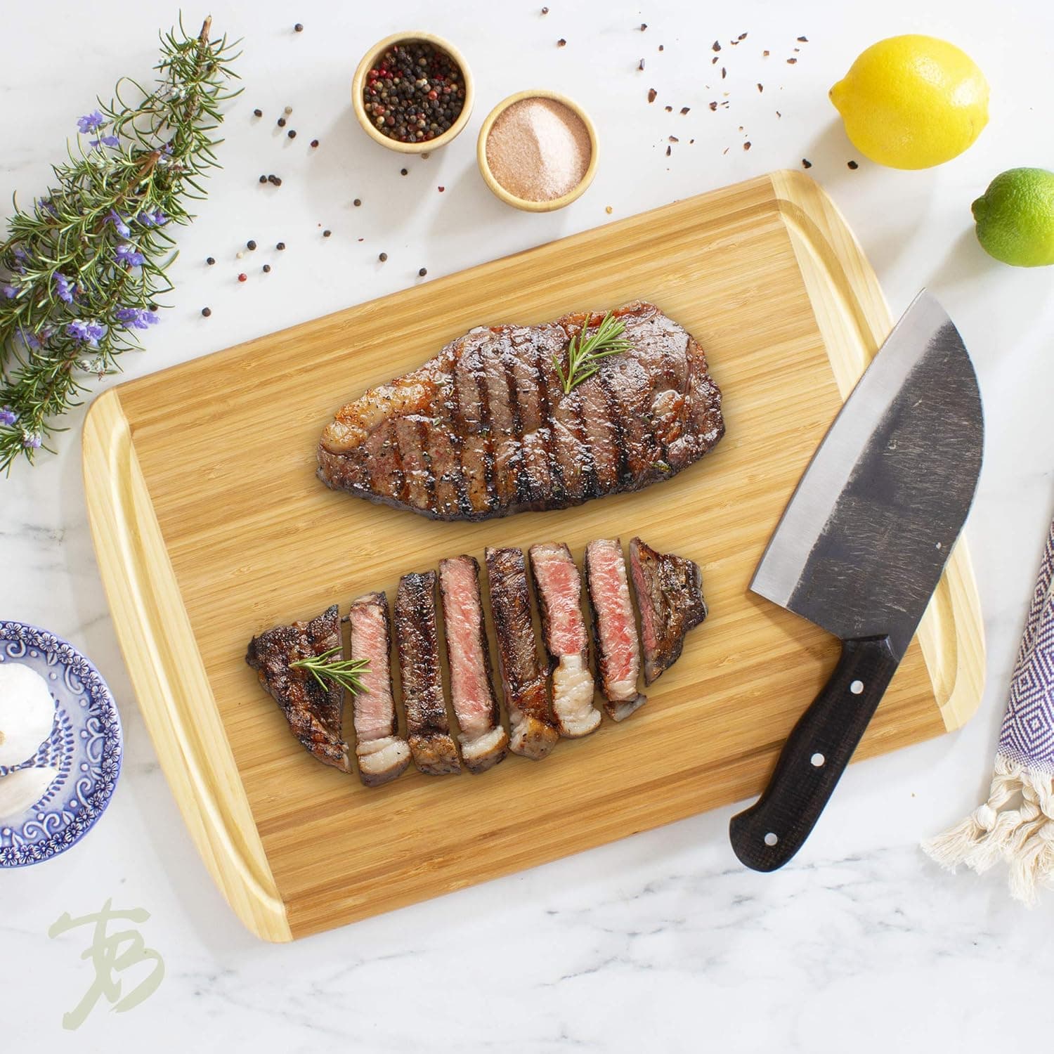 Totally Bamboo Kona Groove non-toxic bamboo cutting board