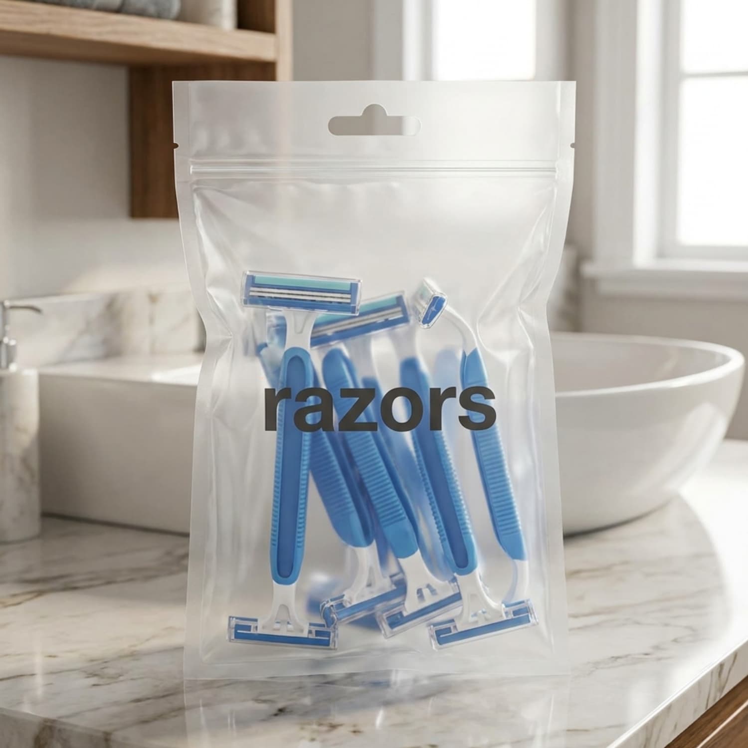 Disposable plastic razor