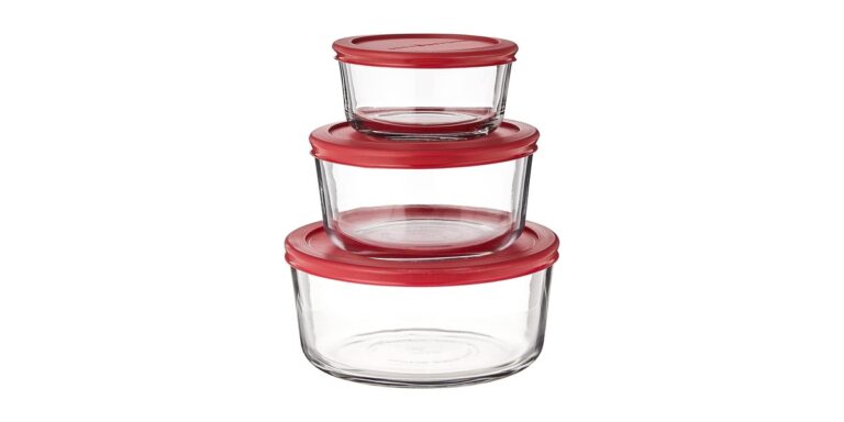 Anchor Hocking Classic Glass Food Storage Containers with Plastic Lids (6-piece set)