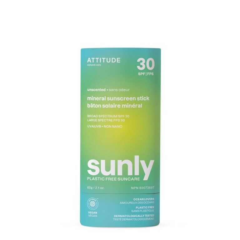 ATTITUDE Mineral Sunscreen Stick SPF 30 (Plastic-Free)