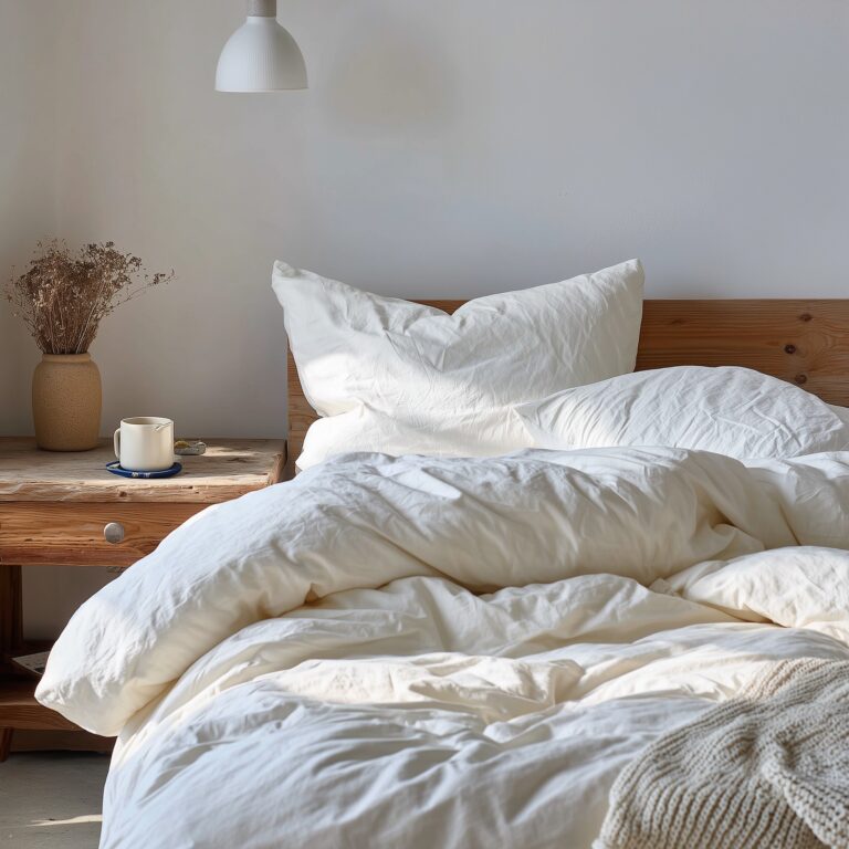 Blaynk Organic Cotton Sateen Sheet Set, Undyed, 300 TC