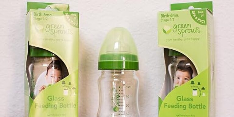 Green Sprouts Glass Feeding Baby Bottles, BPA and PVC Free, 2 oz (set of 3)