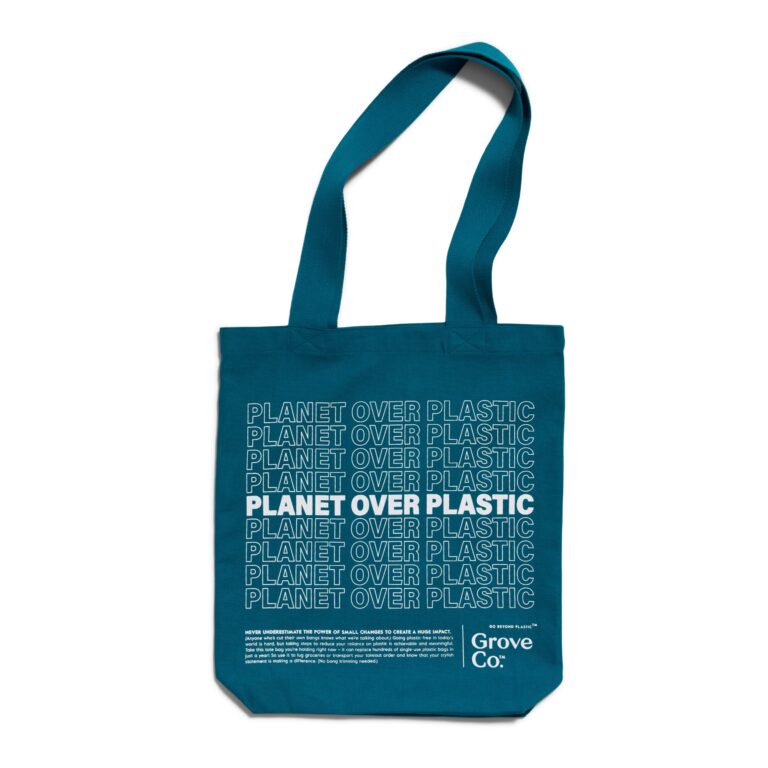 Grove Co. Planet Over Plastic Reusable Tote Bag