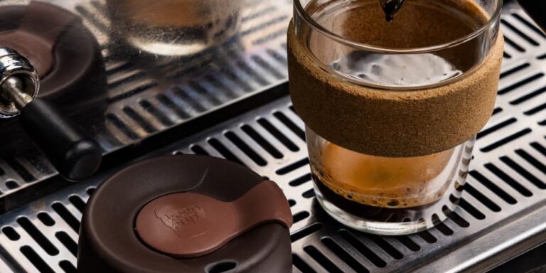KeepCup Brew Cork Edition, Toughened Glass Cup with Natural Cork Band, 16 oz