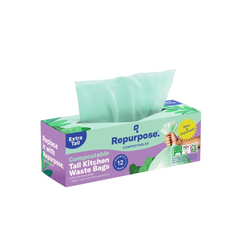 Repurpose Compostable Tall Kitchen Bags, 13 Gallon