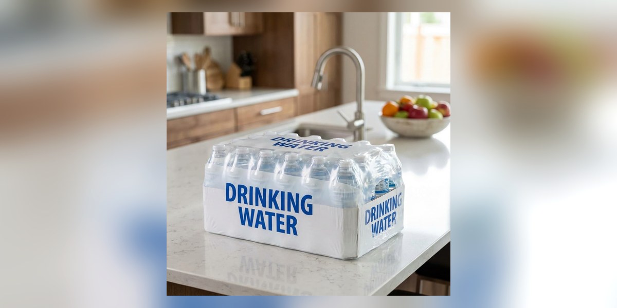 Single-use plastic water bottle