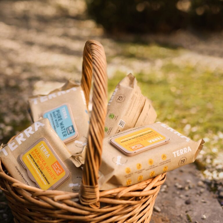 Terra Bamboo Baby Wipes, Manuka Honey