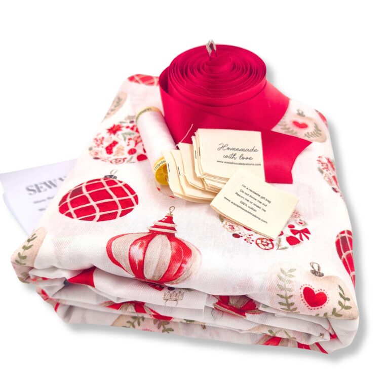 Waste Free Celebrations Sew-Your-Own Reusable Gift Bags, Set of 10