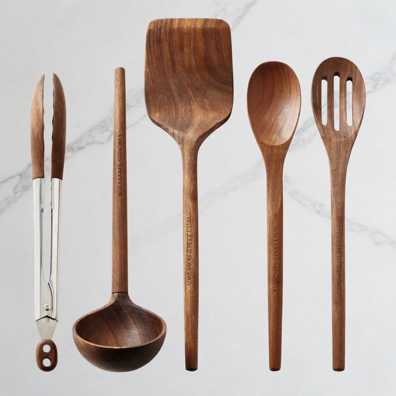 Williams Sonoma Walnut Essentials 5-piece utensil set