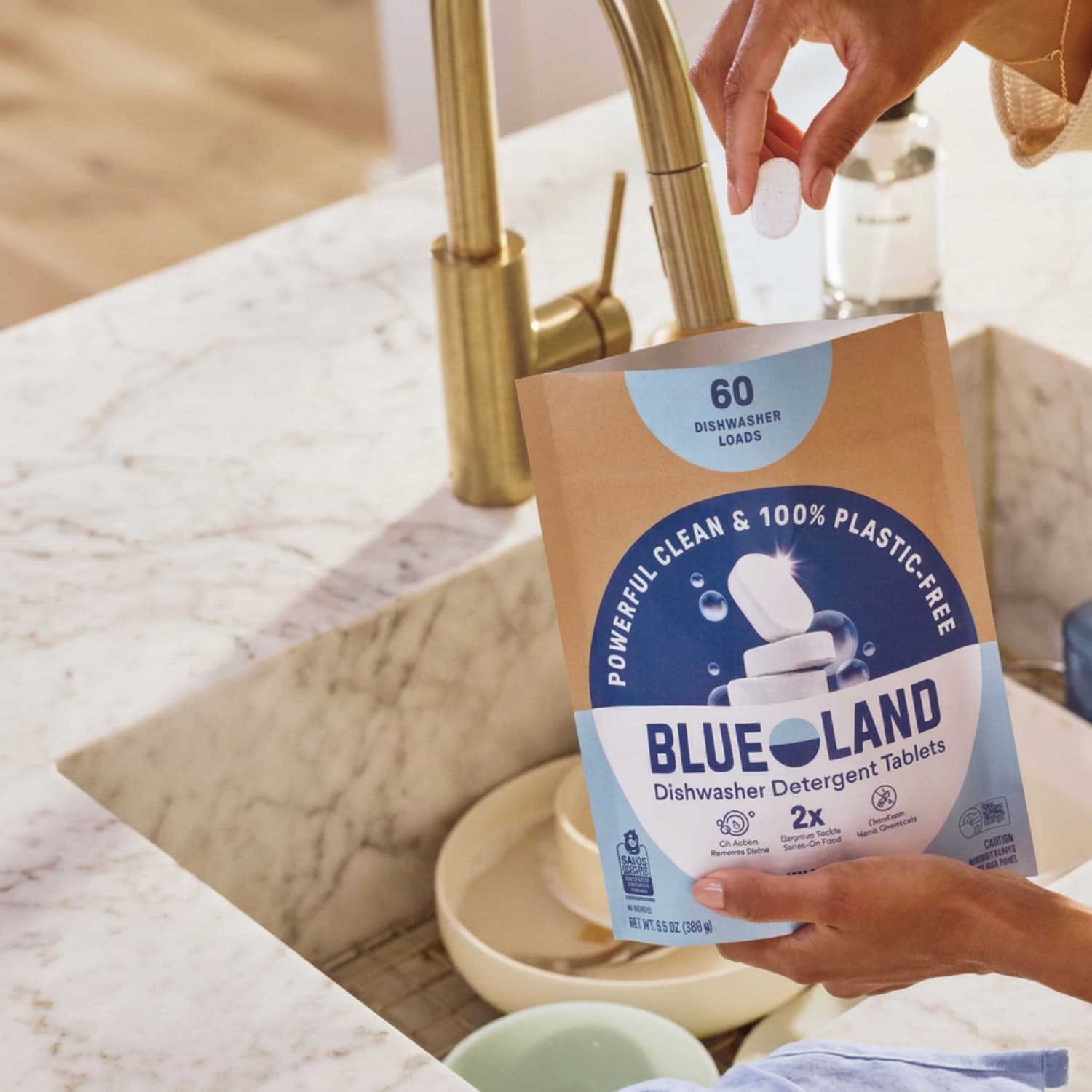 Blueland plastic-free dishwasher detergent tablets