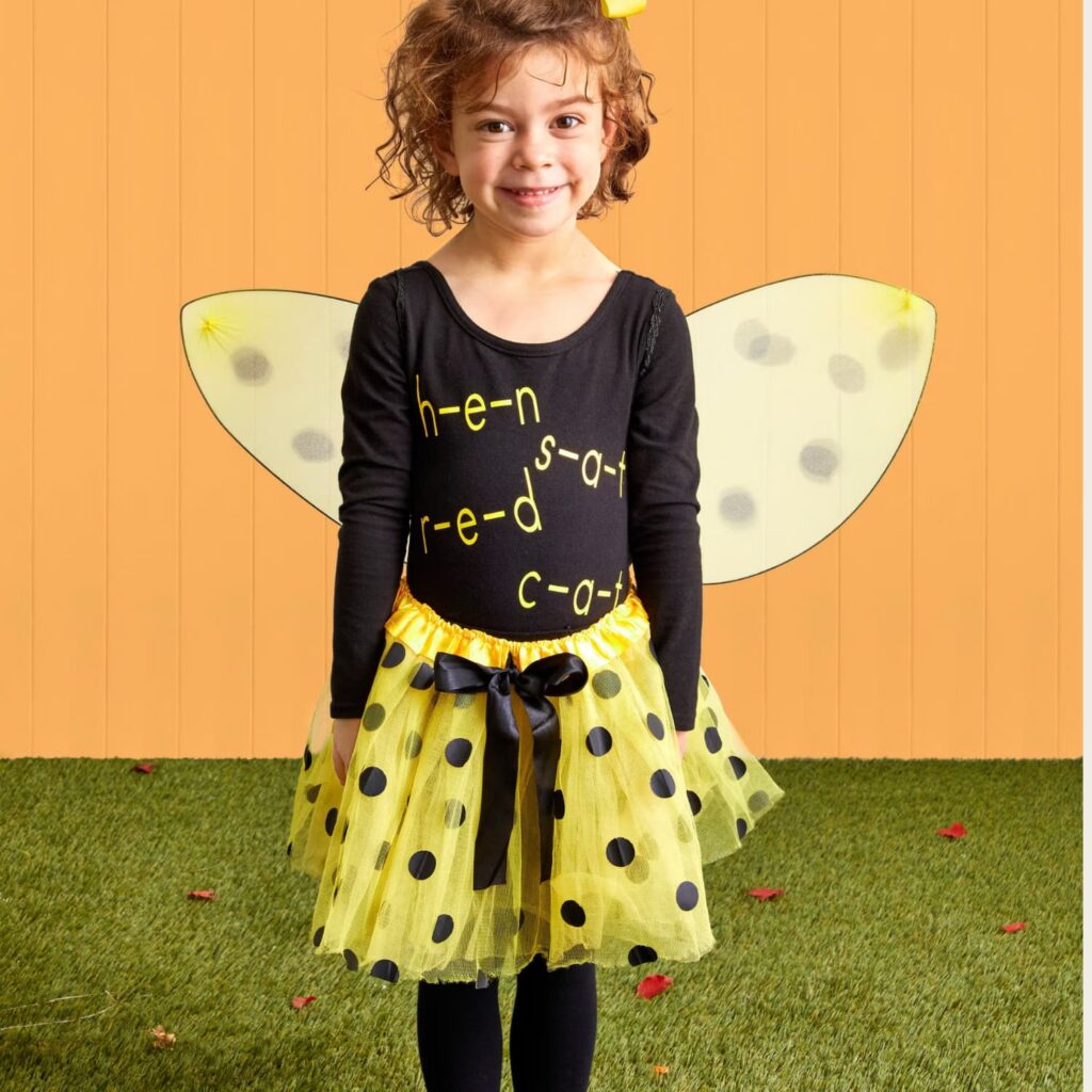 Girl in Spelling Bee DIY Halloween Costume