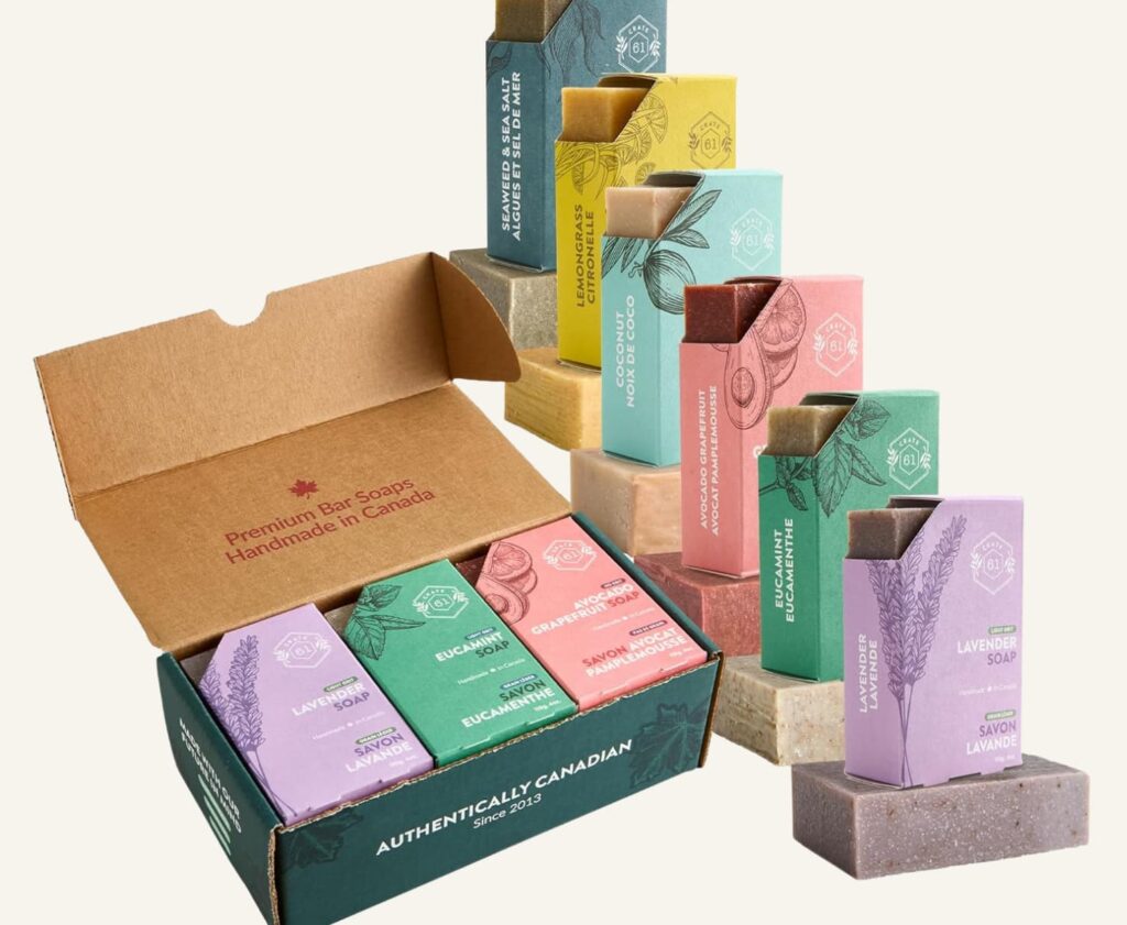 Crate 61 bars of soaps