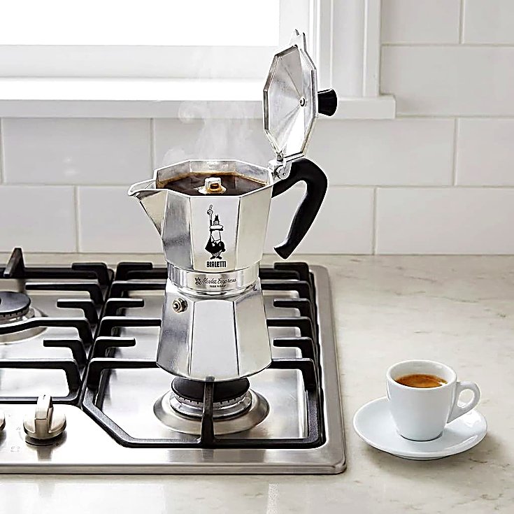 Bialetti Moka Express Stovetop Espresso Maker, Made in Italy