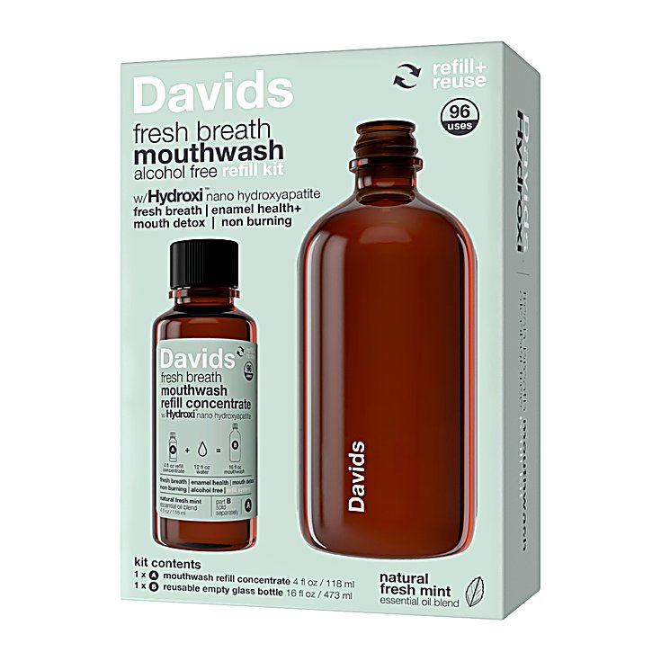 Davids Hydroxi Fresh Breath Mouthwash Refill Kit