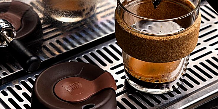 KeepCup Brew Cork Edition, Toughened Glass Cup with Natural Cork Band, 16 oz