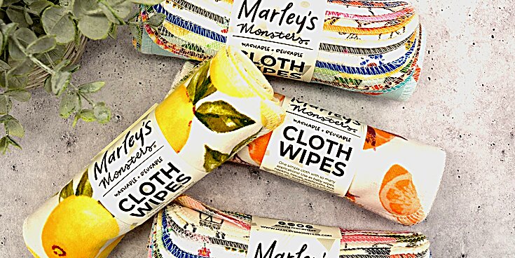 Marley's Monsters Reusable Cloth Wipes (24-Pack)