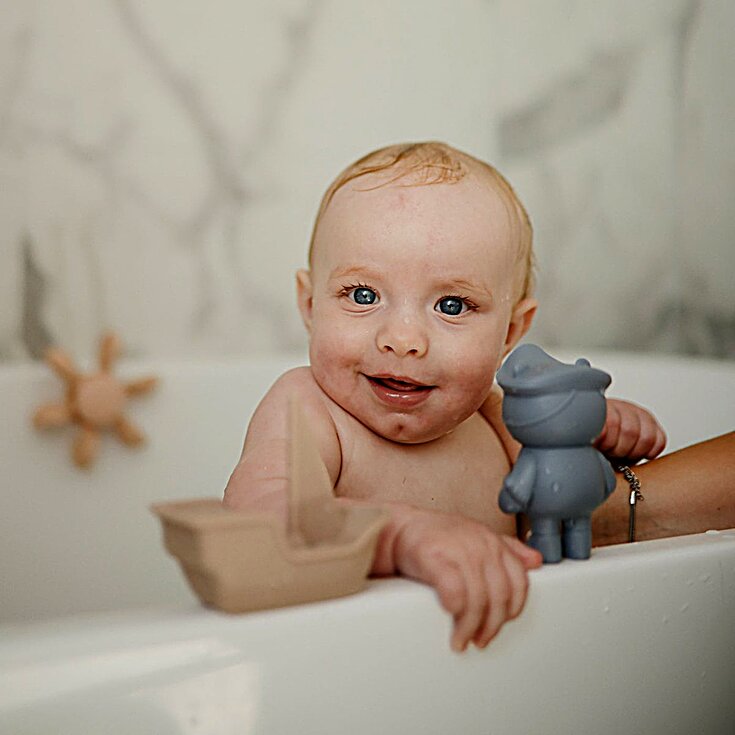 Mushie Silicone Bath Toys (Mold-Free Sets, Rinse Cup, Suction Builders)