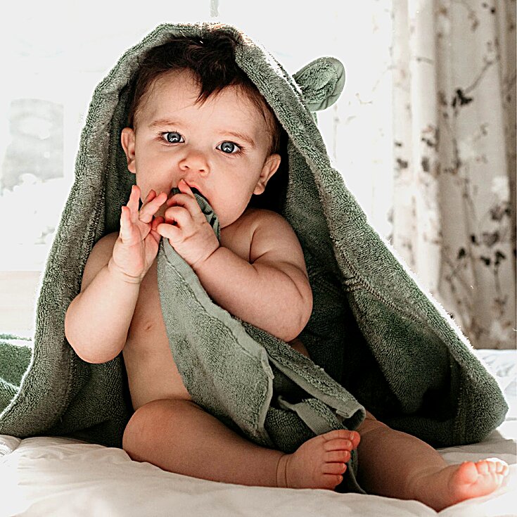 Natemia Organic Cotton Hooded Baby Towel