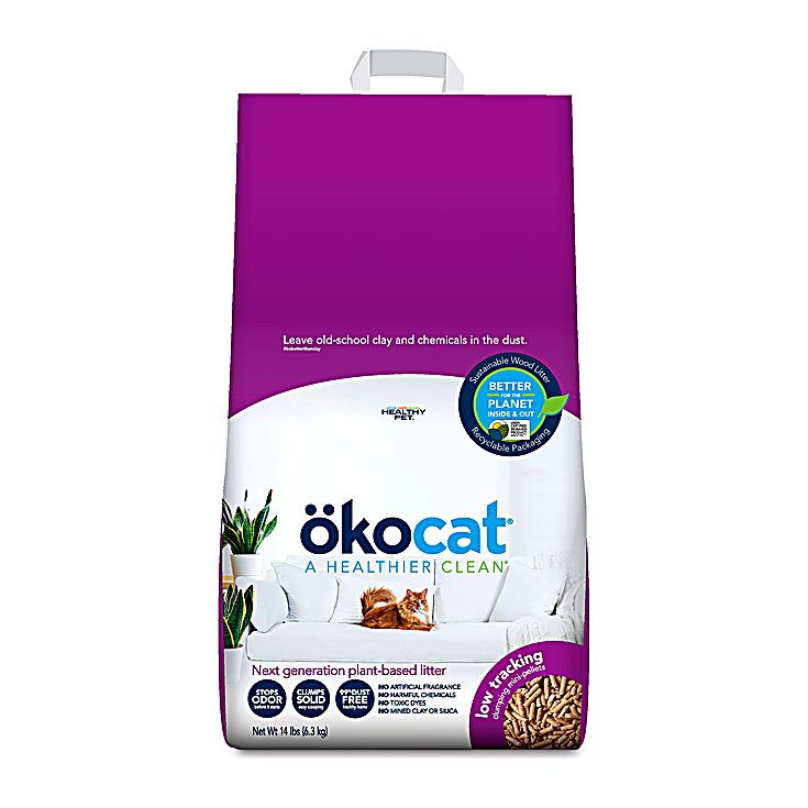 okocat Low Tracking Clumping Wood Cat Litter