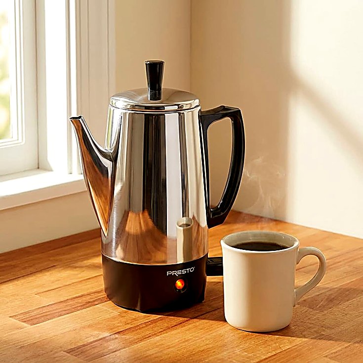 Presto 02811 12-Cup Stainless Steel Electric Percolator