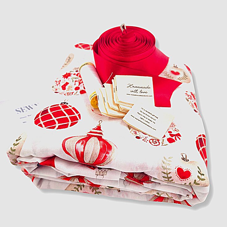Waste Free Celebrations Sew-Your-Own Reusable Gift Bags, Set of 10