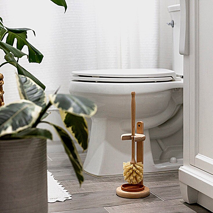 ZWS Essentials Plastic-Free Toilet Brush with Stand