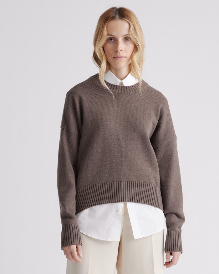 Quince Organic Cotton Boyfriend Crew sustainable sweater