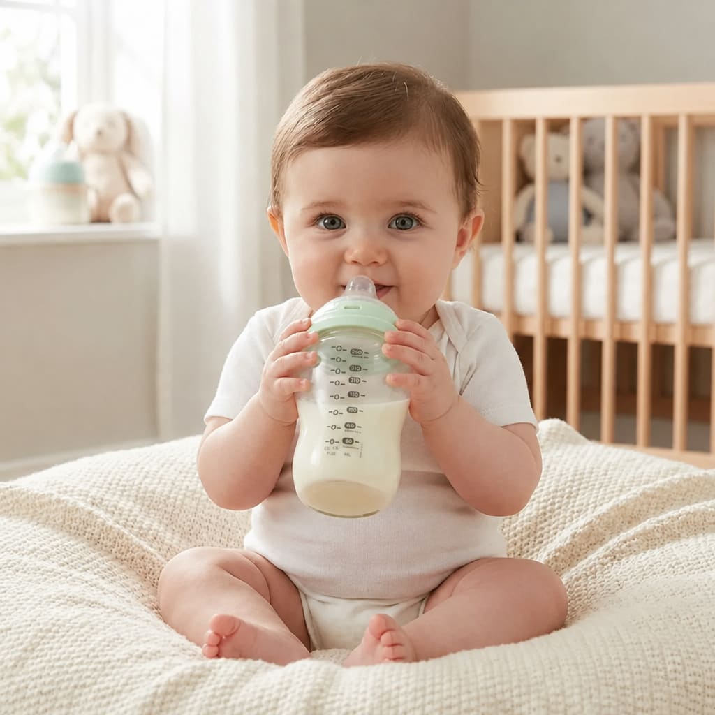 Tommee Tippee Closer to Nature glass baby bottle with wide breast-like silicone nipple